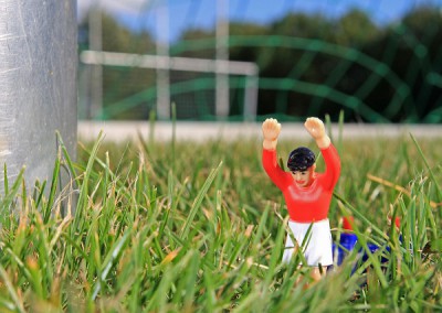 Bandenwerbung auf Fußballplätzen
